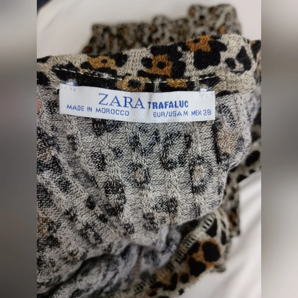ZARA Mobwife Cheetah Leopard Print Long Sleeve Fall Autumn Winter Dress (#221)‎